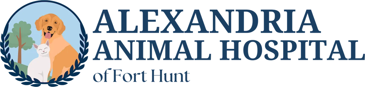 Alexandria Animal Hospital of Fort Hunt Horizontal Logo Blue